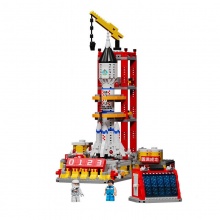 跨境太空航天飞船火箭小颗粒拼装积木摆件兼容乐高男女生益智玩具