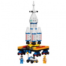 跨境太空航天飞船火箭小颗粒拼装积木摆件兼容乐高男女生益智玩具