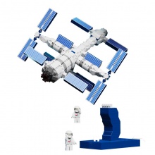 跨境太空航天飞船火箭小颗粒拼装积木摆件兼容乐高男女生益智玩具