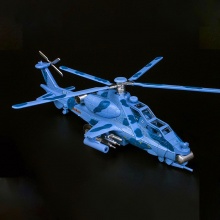 武直10飞机模型武装直升机十仿真金属战斗机合金回力声光儿童玩具
