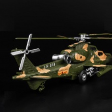 武直10飞机模型武装直升机十仿真金属战斗机合金回力声光儿童玩具