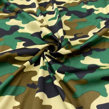 优质全涤印花针织迷彩布料全涤军训迷彩布 T恤汗布面料运动衫面料