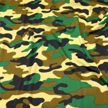优质全涤印花针织迷彩布料全涤军训迷彩布 T恤汗布面料运动衫面料