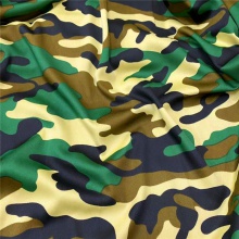 优质全涤印花针织迷彩布料全涤军训迷彩布 T恤汗布面料运动衫面料