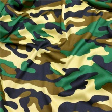 优质全涤印花针织迷彩布料全涤军训迷彩布 T恤汗布面料运动衫面料