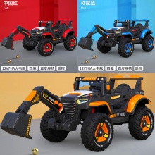 工程车吉普车男孩玩具车可坐人遥控可坐可骑挖土机儿童挖掘机