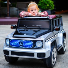 大童1-6岁宝宝四轮遥控越野车 可坐双人摇摆玩具车 儿童电动汽车