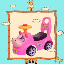 宝宝学步滑行车 带靠背萌版河马车 儿童滑行玩具车