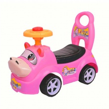 宝宝学步滑行车 带靠背萌版河马车 儿童滑行玩具车