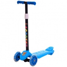 四轮闪光宝宝单踏板溜溜车 单脚踏板车米高玩具车 儿童滑板车