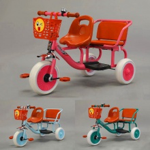 批发儿童三轮车 双人可带人户外玩具车 幼儿园操场健身玩具车