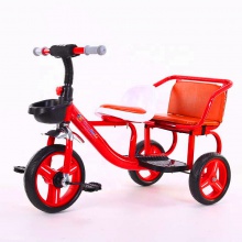 新款男女宝宝带斗脚踏童车 儿童三轮车 儿童双人三轮脚踏车