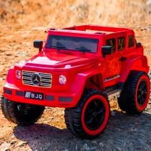 四轮可坐人玩具车 四驱越野车 带遥控宝宝电瓶车 儿童电动吉普车