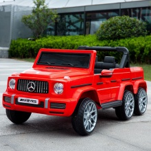 新款越野儿童电动汽车 可坐人儿童电动六轮双人遥控车