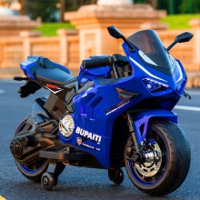 带辅助轮男女宝宝电瓶三轮车小孩可坐人充电玩具车儿童电动摩托车