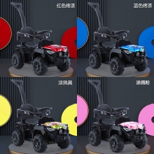 可推可骑婴儿电动汽车 可坐人四轮遥控手推护栏玩具车 宝宝童车