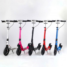 压扣手把带手刹碟刹减震滑板车 轮子高度可调节 成人铝合金滑板车