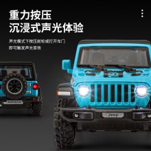 仿真合金越野车模型三挡声光回力儿童玩具摆件1/32吉普卢比肯