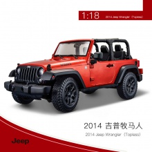 模仿真合金汽车模型摆件男孩玩具1:18吉普越野车批发