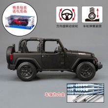模仿真合金汽车模型摆件男孩玩具1:18吉普越野车批发