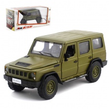 儿童玩具1:32JK吉普勇士BJ80军事模型合金车模声光回力金属玩具车