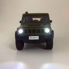 儿童玩具1:32JK吉普勇士BJ80军事模型合金车模声光回力金属玩具车