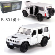 儿童玩具1:32JK吉普勇士BJ80军事模型合金车模声光回力金属玩具车