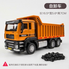 1/50仿真合金工程吊车翻斗车挖掘机回力声光儿童玩具摆件批发