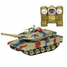 遥控履带式红外线对战坦克车可冒烟声光遥控坦克男孩玩具