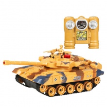 遥控履带式红外线对战坦克车可冒烟声光遥控坦克男孩玩具