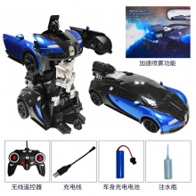 玩具充电遥控一建变形机器人氮气喷雾玩具车 儿童玩具车礼物