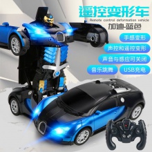 声控感应变形金刚机器人电动男孩赛车儿童遥控玩具车批发