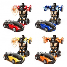 玩具惯性动力一键撞击变形玩具车机器人仿真模型玩具车儿童变形车