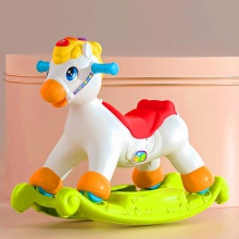 儿童小木马滑行两用车塑料加厚音乐宝宝摇马玩具周岁礼物