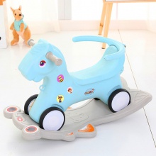 新款儿童摇马宝宝带音乐儿童两用摇马塑料摇摇马生日礼物玩具批发
