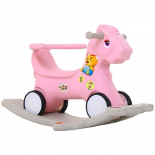 新款儿童摇马宝宝带音乐儿童两用摇马塑料摇摇马生日礼物玩具批发