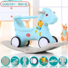 新款儿童摇马宝宝带音乐儿童两用摇马塑料摇摇马生日礼物玩具批发