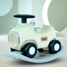 木马儿童摇马带音乐二合一滑行车宝宝四轮溜溜扭扭玩具车