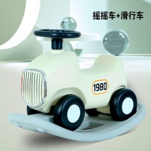 木马儿童摇马带音乐二合一滑行车宝宝四轮溜溜扭扭玩具车