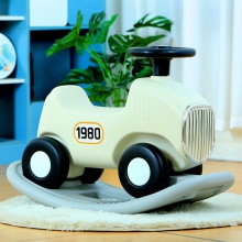 木马儿童摇马带音乐二合一滑行车宝宝四轮溜溜扭扭玩具车