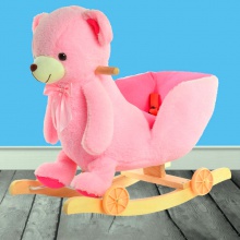 两用摇马木马宝宝摇摇车儿童玩具两用溜溜车毛绒摇椅生日周岁礼物