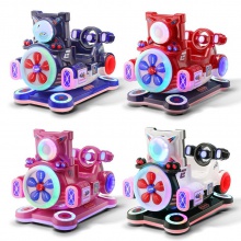 2023新款吹泡泡星空飞机摇摇车儿童电动投币摇摆机动画互动商超