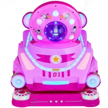 新款儿童电动投币吹泡泡MP5太空飞船摇摇车扫码摇摆机