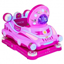 新款儿童电动投币吹泡泡MP5太空飞船摇摇车扫码摇摆机