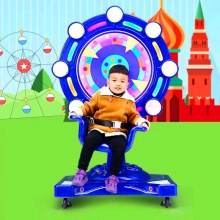 2022新款太空飞车儿童投币4D互动模拟旋转升降游艺机小孩电动玩具