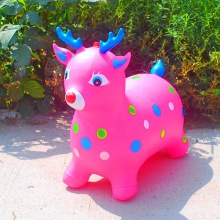 新款音乐跳跳鹿 儿童充气跳跳马 充气玩具 全新加厚A料 批发
