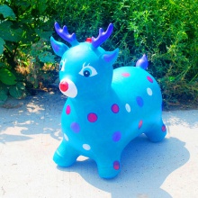 新款音乐跳跳鹿 儿童充气跳跳马 充气玩具 全新加厚A料 批发