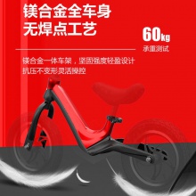 儿童平衡车滑行车镁合金无脚踏12/14寸宝宝两轮竞速滑步车一体轮