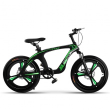 儿童自行车镁合金山地车一体轮减震双碟刹学生车18寸20寸22寸