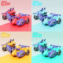 三角恐龙玩具车 撞击变形惯性滑行小汽车 耐摔地摊儿童玩具车